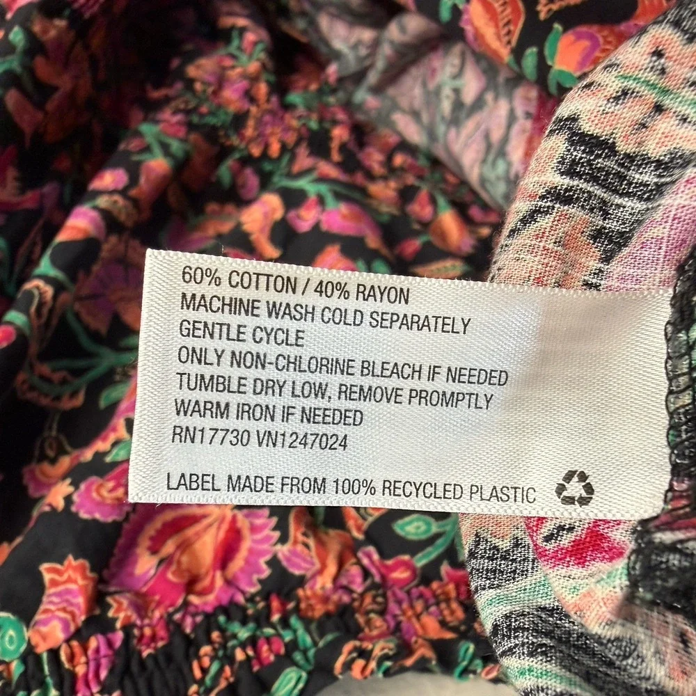 Knox Rose Maxi Dress 3X Boho Tiered Floral Puff Sleeve Pockets Cottagecore Flowy